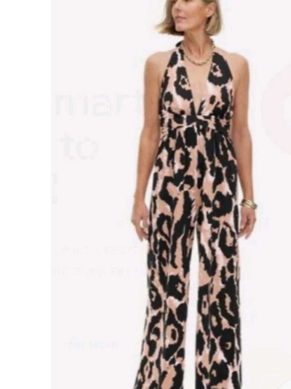 💞💘Womans Diane Von Sleeveless Halter Jumpsuit - Size 1XL - NWT💓💖